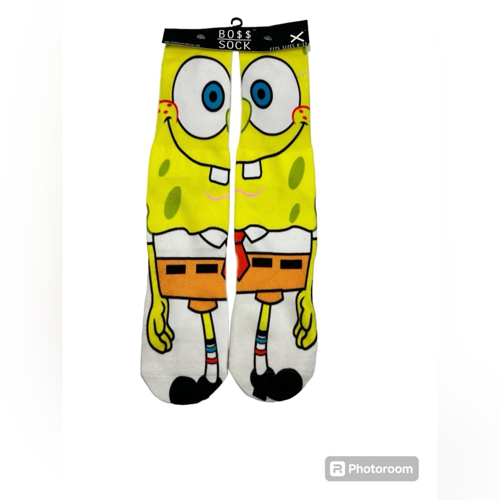 Nwt boss socks Sponge Bob square pants sz6-13